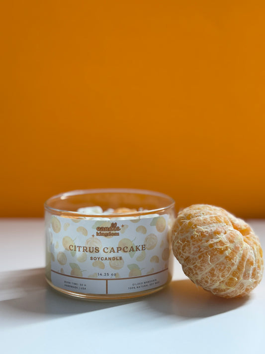 Citrus Capcake | Dessert Candle | Premium Handmade Soy Wax Candle